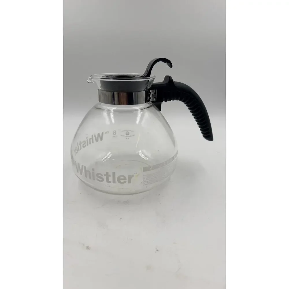Vintage Gemco The Whistler Glass Kettle Coffee Tea Pot Carafe Vegetables 8 Cups
